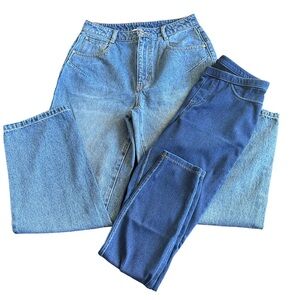 Stylish Women's Jeans in Light and Dark Blue